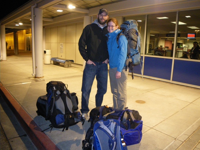 At the Pasco airport prior to departure. #twobagstwoyears #adventure #whatdidwesignupfor 